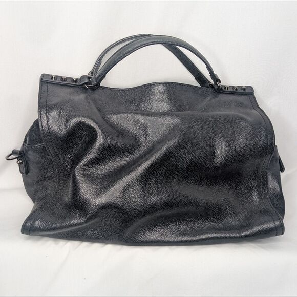 C&C California Handbags - C & C Black Vegan Leather Handbag Satchel Crossbody